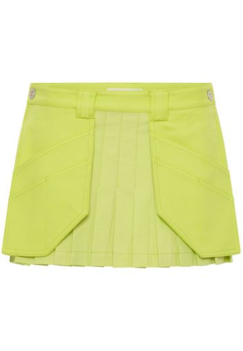 Dion Lee Workwear pleated miniskirt - Giallo