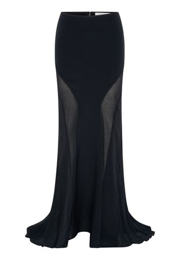 Dion Lee panelled crepe maxi skirt - Nero