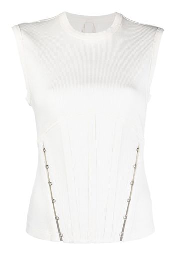 Dion Lee fine-ribbed tank top - Bianco