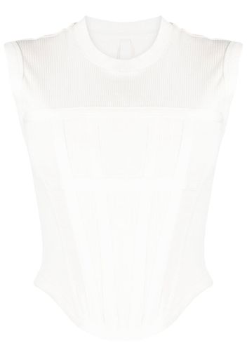 Dion Lee boned-bodice knitted top - Bianco