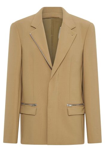 Dion Lee Blazer con zip Combat - Marrone