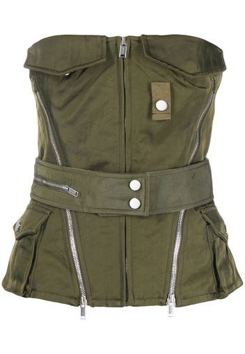 Dion Lee Aviator corset top - Verde