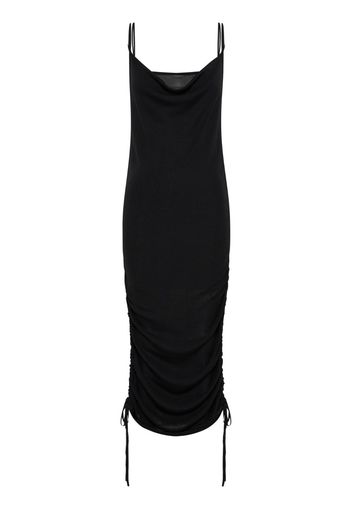 Dion Lee semi-sheer gathered maxi dress - Nero