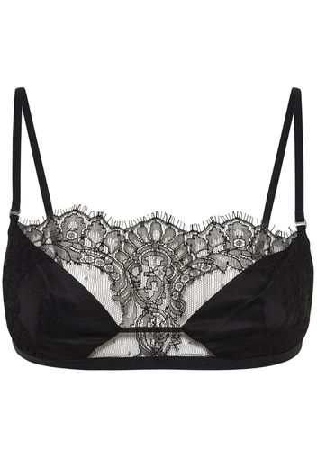 Dion Lee Trace Chantilly-lace bra - Nero