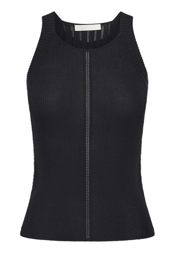 Dion Lee Snakeskin sheer-panel tank top - Nero