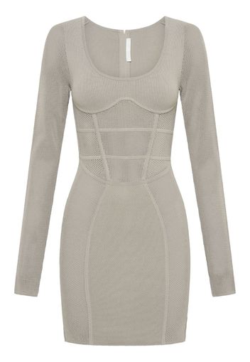 Dion Lee Sport crochet-knit mini dress - Grigio