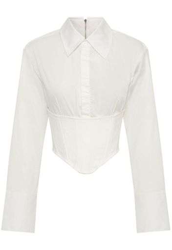 Dion Lee cropped corset-style shirt - Bianco