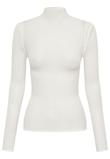 Dion Lee Top a maniche lunghe con inserti - IVORY