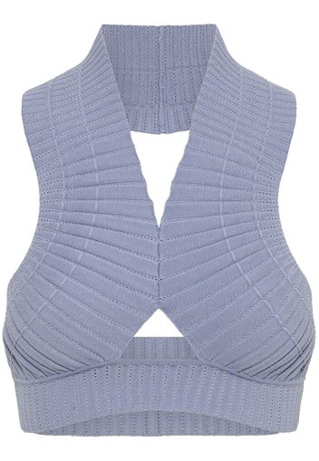 Dion Lee Top crop a coste - Blu