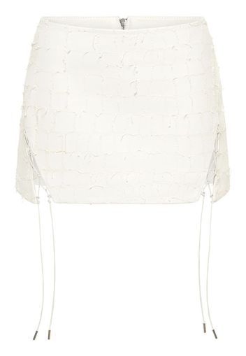 Dion Lee snakeskin-effect leather skirt - Bianco