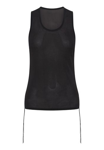 Dion Lee adjustable sheer sleeveless top - Nero