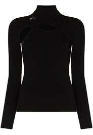 Dion Lee hybrid cut-out jumper - Nero