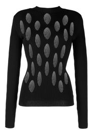 Dion Lee cut out-detail knitted top - Nero