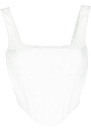 Dion Lee ribbed-jersey corset - Verde