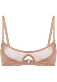 Dion Lee Shadow mesh bra - Marrone