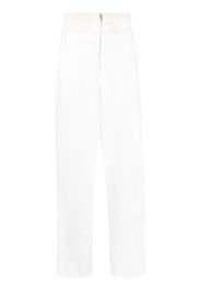 Dion Lee fishnet tailored pants - Bianco