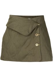 Dion Lee quilted-finish mini skirt - Verde