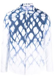 Dion Lee Camicia Shibori con stampa - Blu