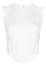 Dion Lee fine-ribbed corset tank top - Bianco