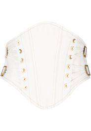 Dion Lee laced denim mini skirt - Bianco