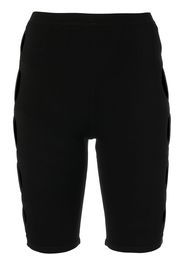Dion Lee cut-out detail knit shorts - Nero