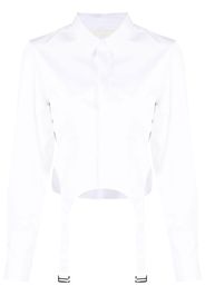 Dion Lee Camicia Garter con pettorina - Bianco