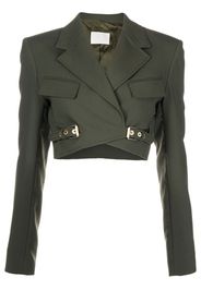 Dion Lee Blazer crop a portafoglio con fibbia - Verde