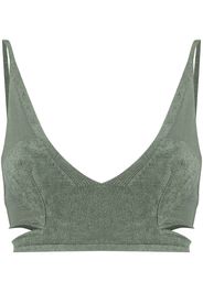 Dion Lee Bralette con intarsio - Verde