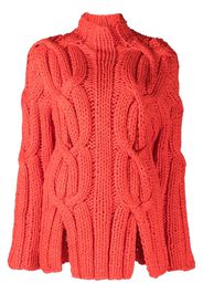Dion Lee chunky-cable knit jumper - Rosso