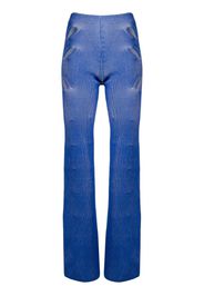 Dion Lee cut-out detail knit trousers - Blu