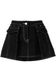 Dion Lee denim patchwork mini skirt - Nero