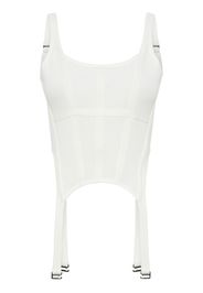 Dion Lee ribbed combat corset - Bianco