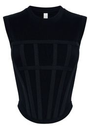 Dion Lee ribbed corset tank - Nero