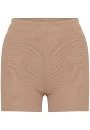Dion Lee ribbed-knit cycling shorts - Marrone