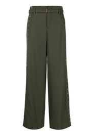 Dion Lee eyelet-detail tailored trousers - Verde