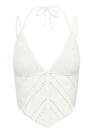 Dion Lee Leaf crochet corset-style top - IVORY