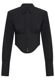 Dion Lee corset-style darted shirt - BLACK