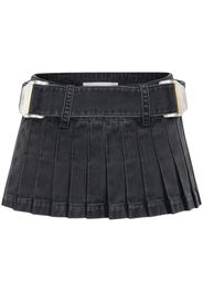 Dion Lee Darted denim miniskirt - Nero