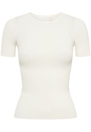 Dion Lee fine-ribbed T-shirt - IVORY