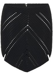 Dion Lee Leaf crochet high-waisted skirt - Nero