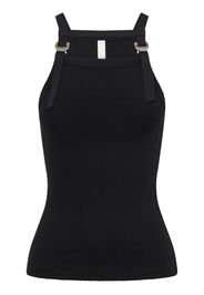 Dion Lee safety-harness ribbed tank top - BLACK
