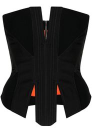 Dion Lee cropped corset top - Nero