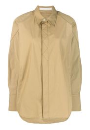 Dion Lee contrast stitching shirt jacket - Toni neutri