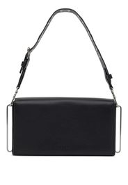 Dion Lee eyelet-embellished leather crossbody bag - Nero