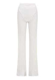 Dion Lee Pantaloni Snakeskin semi trasparenti - Bianco