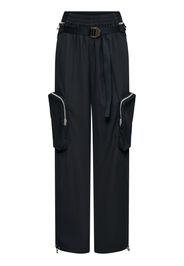 Dion Lee Blouson belted-waist trousers - Nero