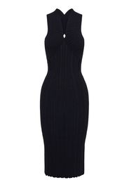 Dion Lee Snakeskin sleeveless knitted midi dress - Nero