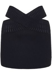 Dion Lee Snakeskin ribbed mini skirt - Nero