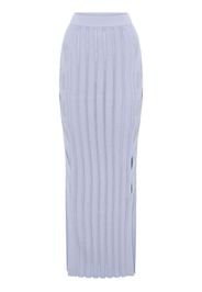 Dion Lee Snakeskin knitted long skirt - Grigio