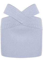 Dion Lee Snakeskin ribbed miniskirt - Grigio